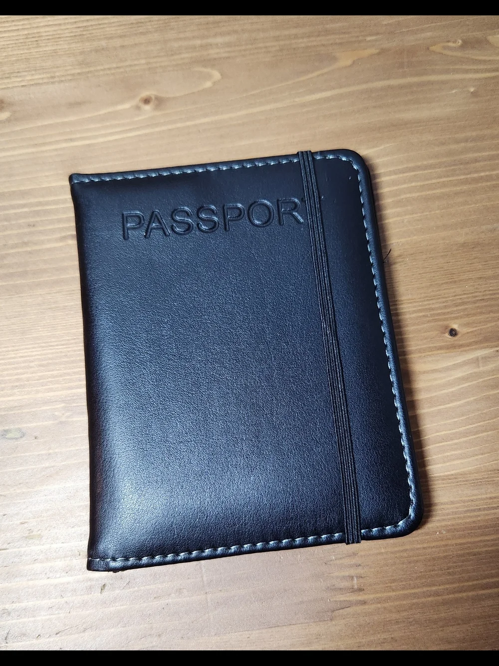 Passport Book Carrying Travel Papers Document Organization Card Holder - Black